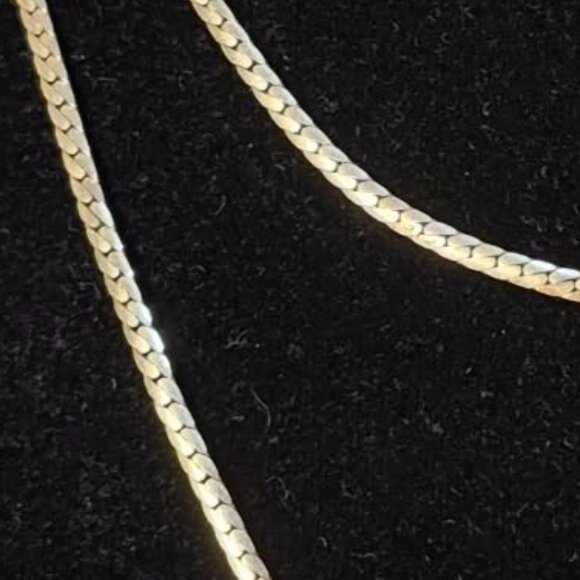 Vintage 36" Brass Snake Chain Necklace - Picture 3 of 9